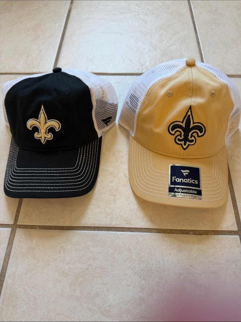 Fanatics Black & Gold New Orleans Saints Trucker Hat Set